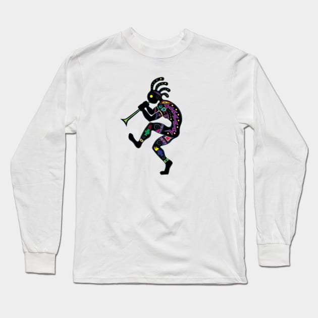 Tribal Kokopelli Long Sleeve T-Shirt by Freakquencys